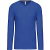 KARIBAN VINTAGE V-NECK K358 / Pánske tričko s dlhým rukávom - light royal blue M