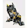 ZUTY Maľovanie podľa čísel - BATMAN V SIVEJ A ŽLTEJ Rámovanie: bez rámu a bez vypnutia plátna, Rozmer: 40x50 cm