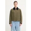 Bavlnená bunda A.P.C. Veste Becca zelená farba, prechodná, oversize, COHIL.F02990