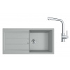 Franke Sety Kuchynský set T117Š, tectonitový drez S2D 611-100 a batéria FS 3230.031, sivá/chróm 143.0687.362