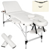 tectake 404635 skladacie masážne lehátko s taškou - 3 zóny, 5 cm - biela