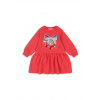 Šaty Konges Sløjd LOU SEQUIN SWEAT DRESS OCS červená farba, mini, áčkový strih, KS103864 KS103864.9BYA 110-116