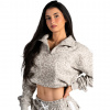 Dámska mikina Nebbia Primal Half-zip Leopard Sweatshirt 866 cream leopard S
