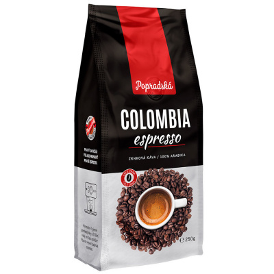 Popradská Zrnková káva Colombia espresso 250 g