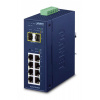 PLANET IP30 Industrial L2/L4 8-Port Riadený L2/L4 Gigabit Ethernet (10/100/1000) Modrá (IGS-4215-8T2S)