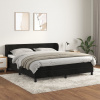 zahrada-XL Posteľný rám boxspring s matracom čierny 180x200 cm zamat 3127387