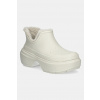 Členkové topánky Crocs Stomp Lined Shorty Boot dámske, béžová farba, na platforme, zateplené, 210673.0JI