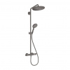 Hansgrohe Croma Select S - Showerpipe 280 1jet s termostatom a ručnou sprchou Raindance Select S 120 3jet, kartáčovaný čierny chróm 26890340