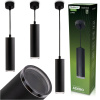 LED GU10 luster Stropné závesné svietidlo Tuba Overhang IP44 ADERO Black LUMILED