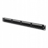 Patch panel kompletný 19 palcov 24x RJ45 U/UTP kat.