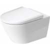 Duravit D-Neo závesné WC 37x54 cm Rimless,,Durafix,,Biela WC sedátko SoftClose 45770900A1
