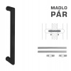 MPkovania FT - MADLO kód K02 Ø 25 mm UN pár Rozteč madla: 300 mm, Rozmer profilu madla: Ø 25 mm, Dĺžka: 325 mm