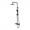 OMNIRES Y - Sprchový set s termostatom, priemer 25 cm, 5 prúdov, čierna Y1244LUXLBL