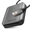 AXAGON CRE-S3, USB-A 3.2 Gen 1 - čítačka kariet SUPERSPEED, 3-slot & lun SD/microSD/CF, podpora UHS-II (AXAGON CRE-S3, USB-A 3.2 Gen 1 - čítačka kariet SUPERSPEED, 3-slot & lun SD/microSD/CF, podpora