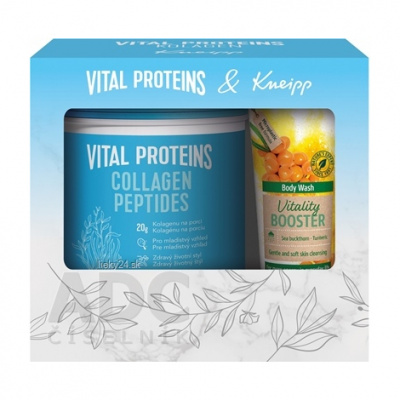 Vital Proteins + Kneipp Darčekové Balenie Collagen Peptides prášok 567 g + Vitality Booster sprchový gél 200 ml