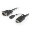 PremiumCord kabelový převodník HDMI na VGA s napájecím micro USB konektorem - černý khcon-20