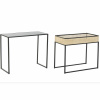Bravissima Kitchen Sada 2 malých stolíkov DKD Home Decor Kov Ratan (60 x 30 x 50 cm)