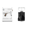 Ascaso Steel UNO PID, White&Wood + Eureka Mignon Specialita, BL black