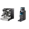 Rocket Espresso Appartamento TCA, black/black + Rancilio Rocky Doserless, black