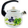 Čajník smaltovaný bylinky s píšťalkou 2,5 l