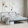 vidaXL Kovový rám postele s čelom čierny 180x200 cm - Čierna - 129957-75982