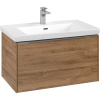 VILLEROY & BOCH Subway 3.0 závesná skrinka pod umývadlo, 1 zásuvka, s LED osvetlením, 772 x 478 x 429 mm, Oak Kansas, C573L0RH
