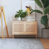 Vidaxl Lištové dvere 2 ks masívne borovicové drevo 39,5 x 39,4 cm