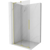 Mexen Velar L sprchová stena posuvná Walk-in 110 x 200 cm, transparentná 8 mm, zlatá brúsená - 871-110-003-03-55