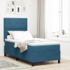 zahrada-XL Posteľ s pružinovým rámom Tmavo modrá 90 x 190 cm Zamat 3339804