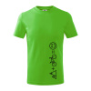 Hory bicykel úsmev - Tričko detské bavlnené - 146 cm/10 rokov ( Apple Green )