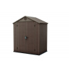 Plastový zahradní domek na nářadí se sedlovou střechou Keter Darwin 6x4 - 190 x 221 x 121 cm - hnědý