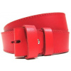 Červená koža na opasok 3,4 cm