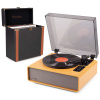 Audizio Laredo premium gramofón - HiFi gramofón Bluetooth vstup/výstup - S kufríkom na platne - Bambus