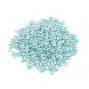 Plastové voskové koráliky / perly Glance ryža 3x6 mm modrá ľadová 10g