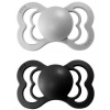 BIBS Supreme symetrické dudlíky z přírodního kaučuku 2ks 0-6m Cloud/Black