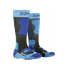 X-Bionic Ski Junior 4.0 Lyžiarske ponožky Anthracite Melange/Electric Blue