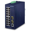 PLANET IGS-4215-16T2S sieťový prepínač Riadený L2/L4 Gigabit Ethernet (10/100/1000) Modrá (IGS-4215-16T2S)