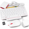Raspberry Pi Oficiální sada Desktop Kit s pouzdrem, klávesnicí a myší v červené a bílé barvě pro Raspberry Pi 5.