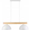 TK Lighting Oslo závesné svietidlo 2x15 W biela-drevená 4713