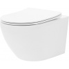 REA CARLO mini závesná WC misa 49x37 Rimless s pomaly padajúcim sedátkom biela C2760 REA-C2760