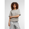 Ladies Washed Jersey Boxy Shirt - steelgrey 4XL