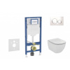 GEBERIT - Duofix Set předstěnové instalace, klozetu Tesi a sedátka, tlačítko Sigma20, bílá/chrom SANI11CD3119