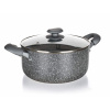 Banquet Hrnec s nepřilnavým povrchem GRANITE PR 18 x 8,5 cm, se skleněnou poklicí