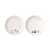 Vianočná porcelánová súprava tanierov 2ks Let it Snow 16 cm, Easy Life - Santa a sněhulák
