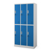 Nábytek PEGAS Šatní skříň šedo-modrá: s 6 boxy IGOR, 900 x 1850 x 450 mm