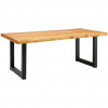 Livetastic JEDÁLENSKÝ STÔL, tíkové drevo, prírodná farba, čierna, 200/200/78 cm - Jedálenské programy - 002091003901
