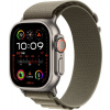 Apple Watch Ultra 2, 49mm, titánové púzdro, olivovo alpský ťah - Large MRF03CS/A