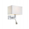 Markslöjd Savoy nástenná lampa 2x60 W biela-chrómová 106307