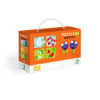 DoDo TM Toys Dodo Puzzle Duo Čísla Chrobáci 12x2 dieliky