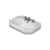 DURAVIT 1930 závesné umývadlo s otvorom, s prepadom, 600 mm x 410 mm, s povrchom WonderGliss, 04386000001